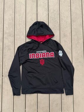 IU Indiana University Hoosiers Hoodie Sweatshirt Pullover Medium Embroidered